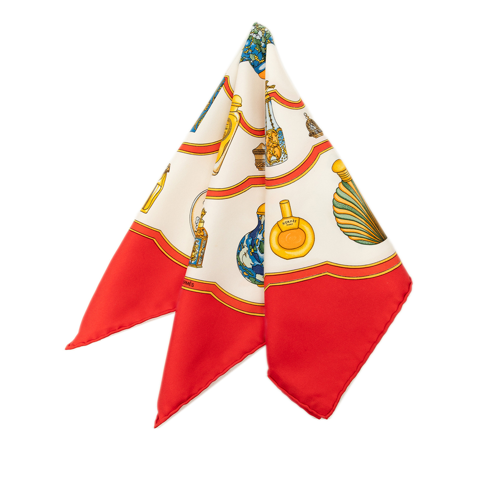 Pre-Loved Hermes Qu Importe Le Flacon Silk Handkerchief